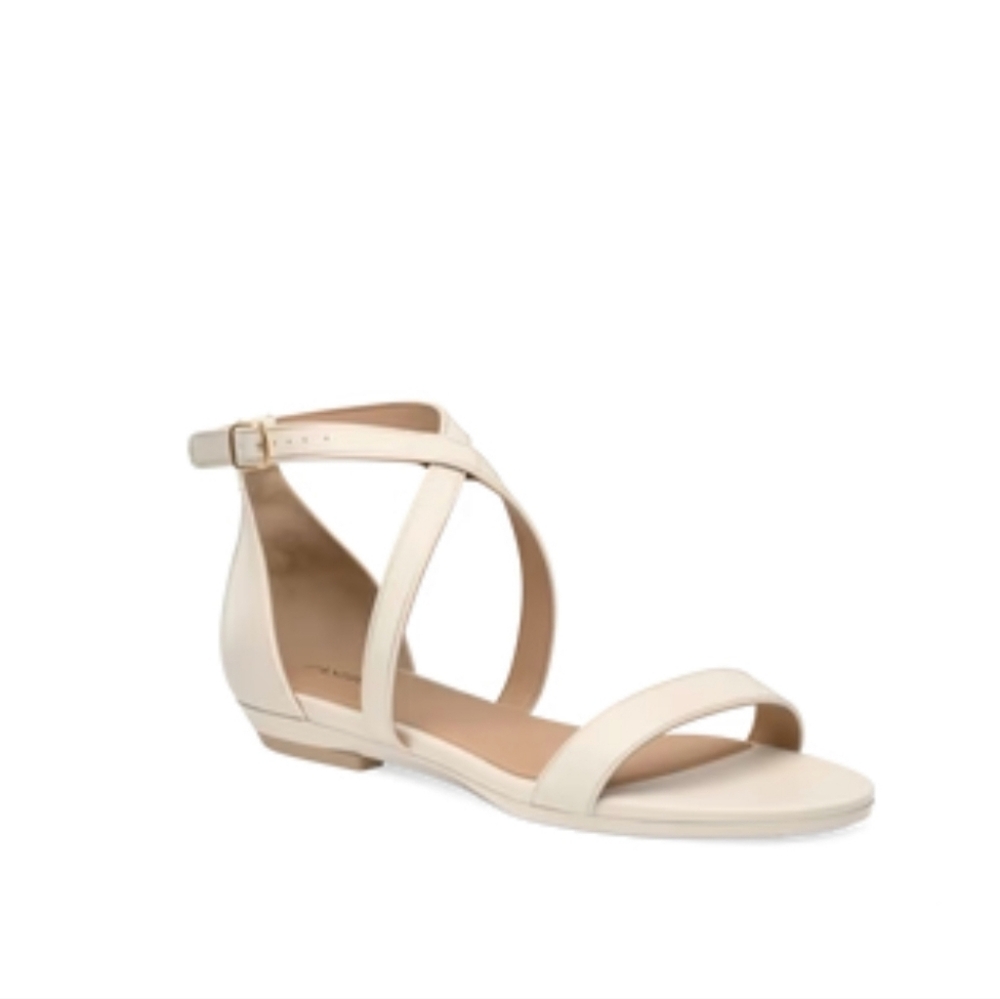 Pashion Footwear The Sandal - Ivory Leather Size 5